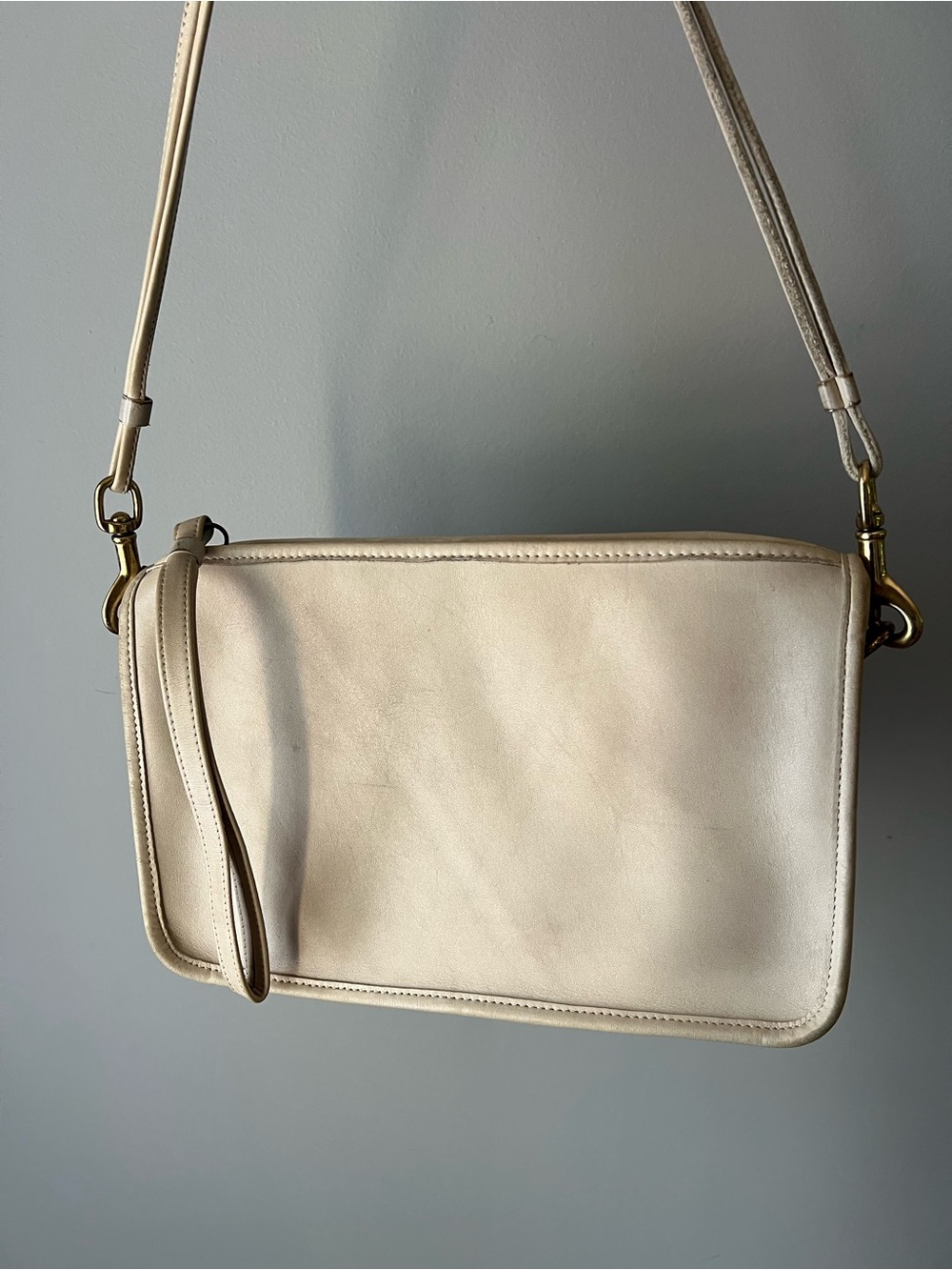 Coach bone leather Basic Bag convertible clutch